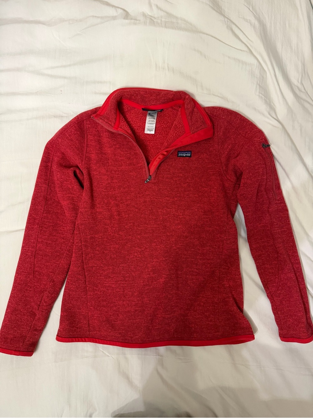 Patagonia Red Half-Zip Fleece Pullover